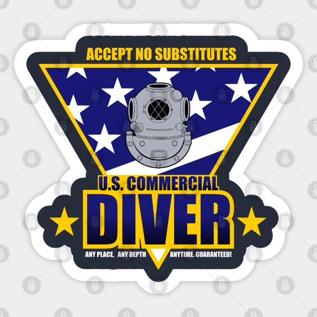 US Commercial Diver Sticker by TCP